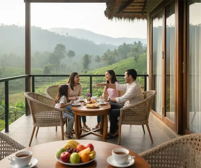 dinning with familly